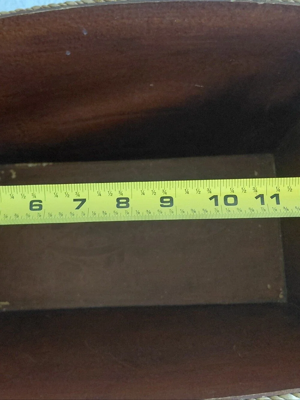Rare Made in Phillipines wood And Rattab basket Boho Statement